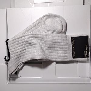 Banana Republic Heather Gray Ribbed Dress Sock